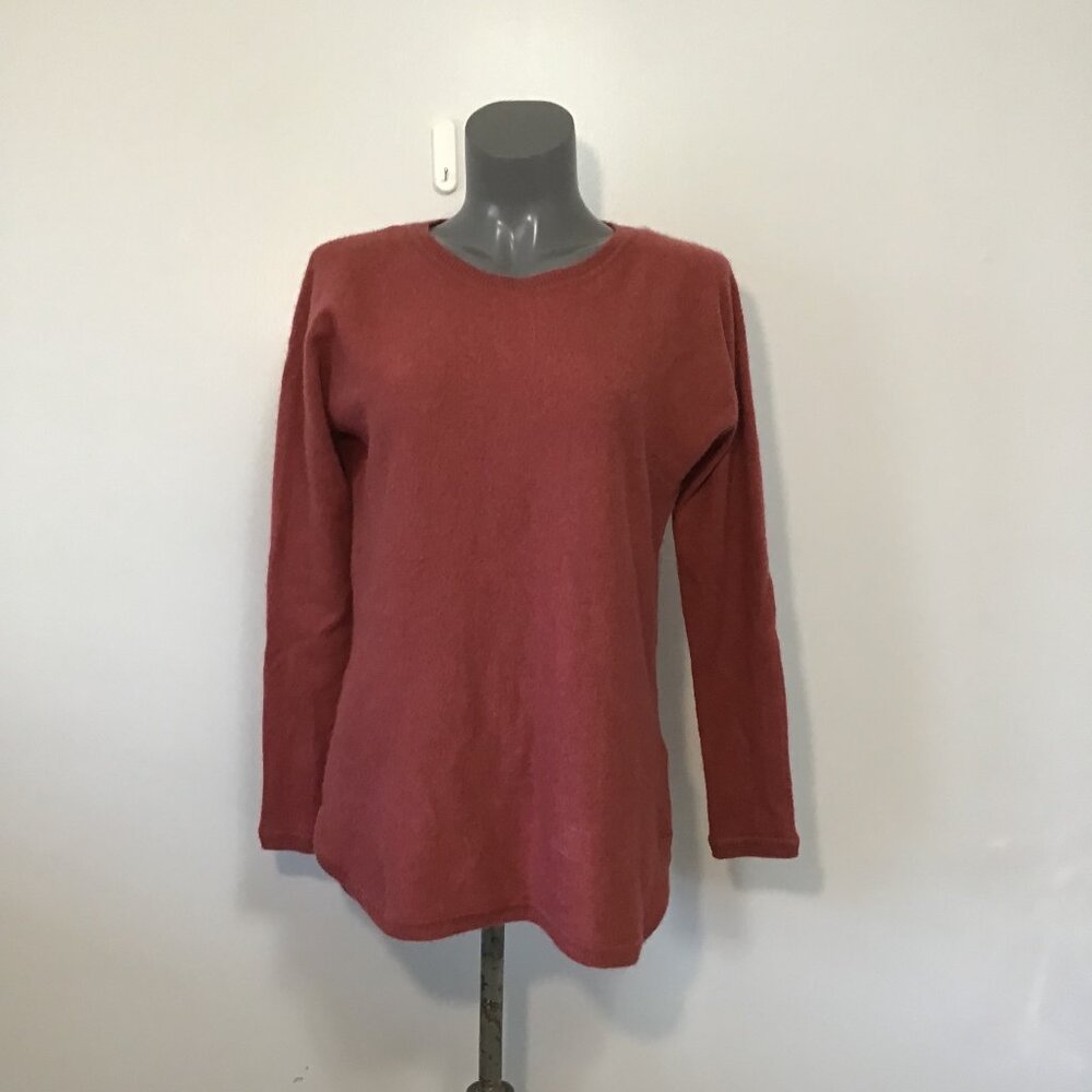Max Studio 100% 2 Ply Cashmere Crew Neck Sweater Size L